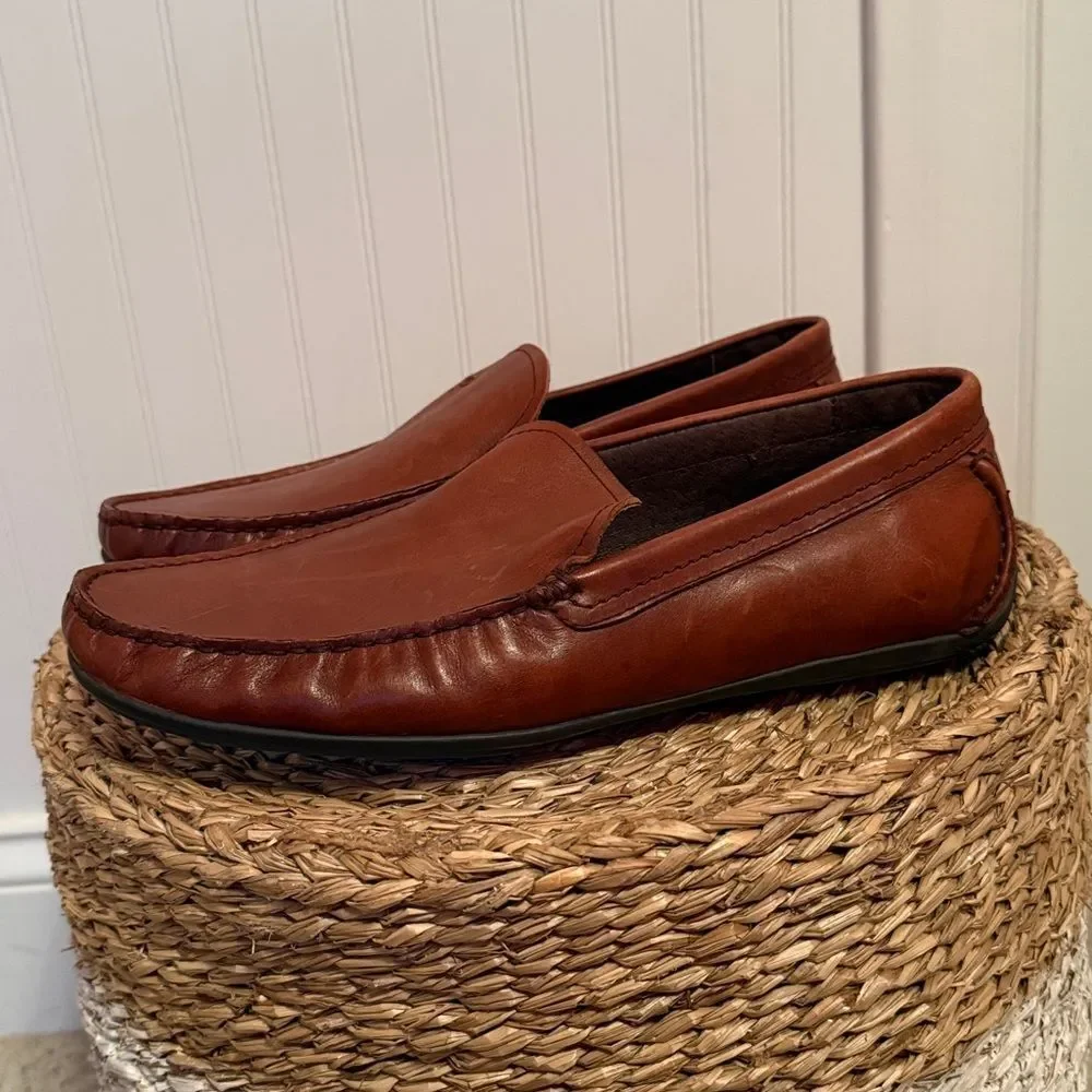 Rami al Ali Luxury Men's Brown Leather Loafers - Size 41